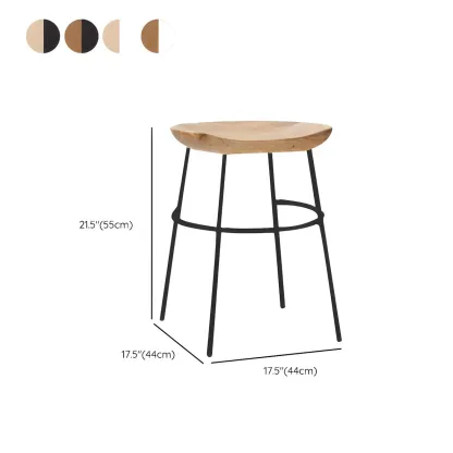 Modern Solid Wood Counter Height Bar Stools Image - 9