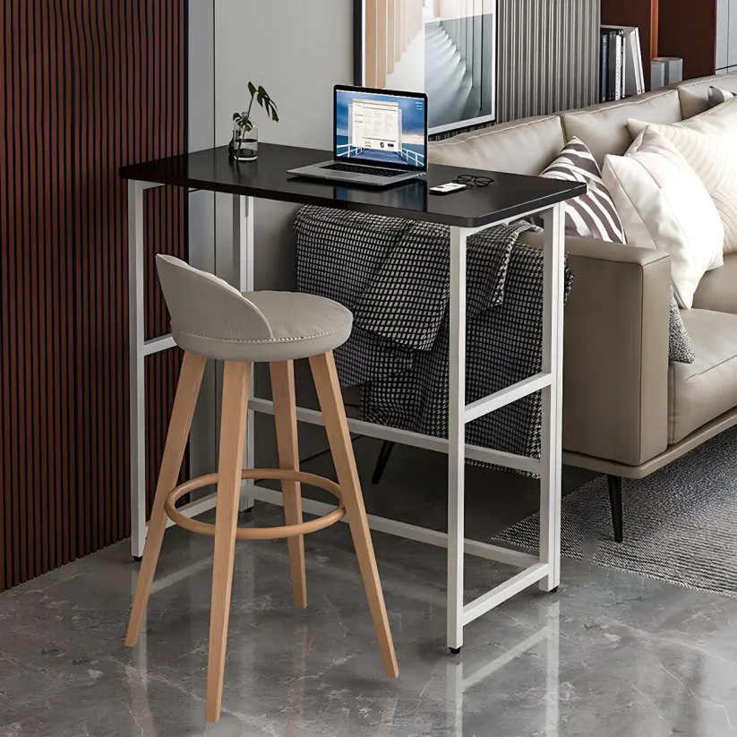 black white foldable bar table