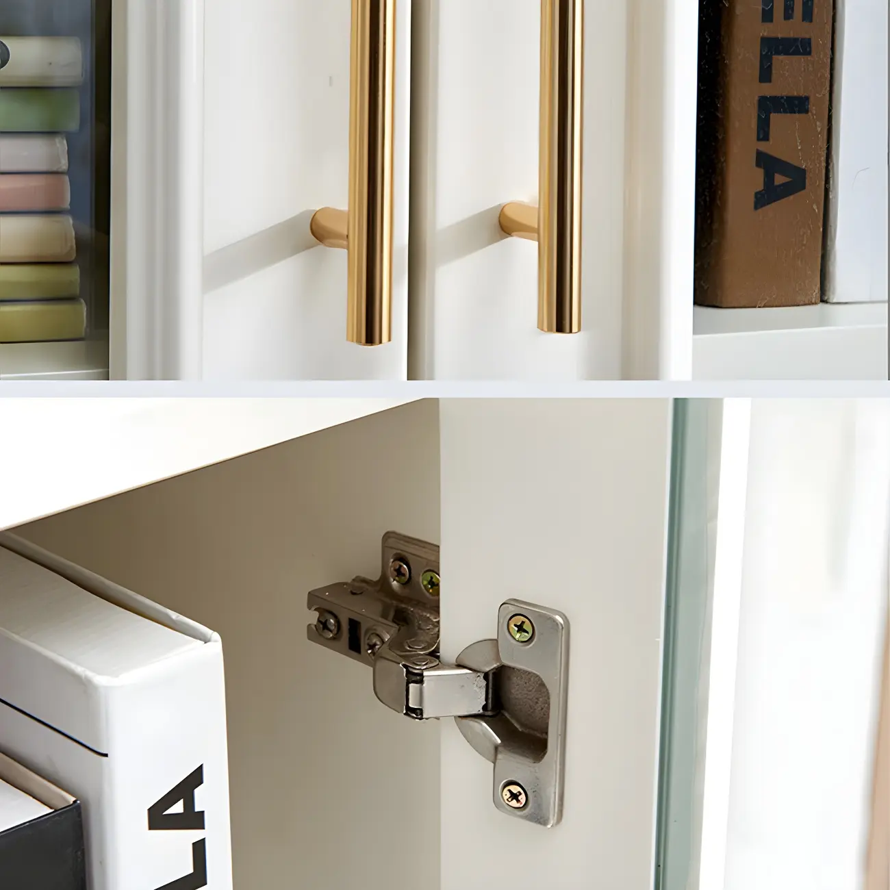 Modern White Engineered Wood Glass Door Bookcase | homeyfad