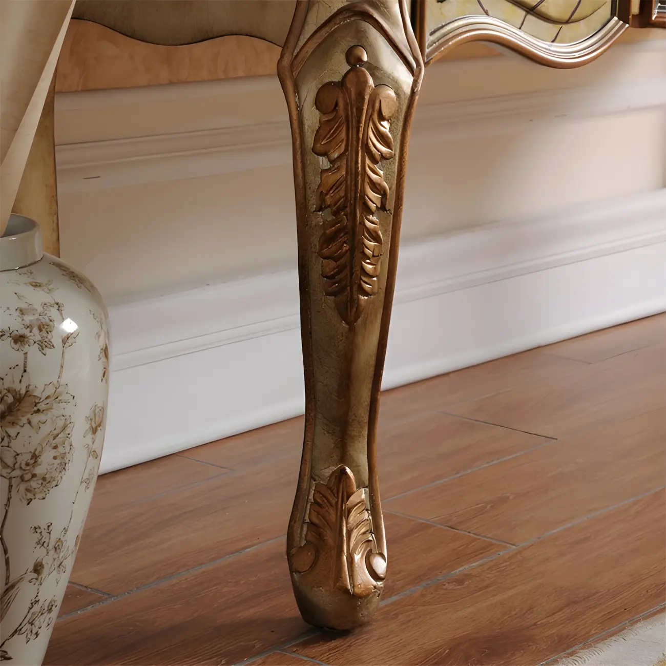 French Coffee Wood Storage Console Table with Drawers Image - 11 | homeyfad