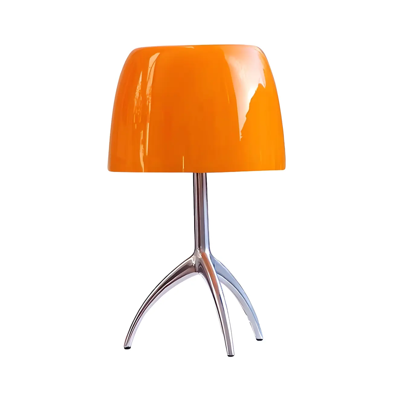 Nordic Modern Tripod Silver and Glass Table Lamp in Metal Base Image - 5 | homeyfad