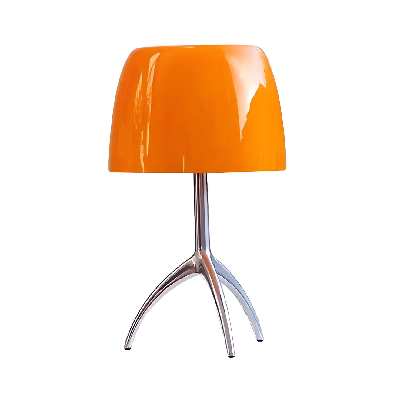 Nordic Modern Tripod Silver and Glass Table Lamp in Metal Base Image - 5