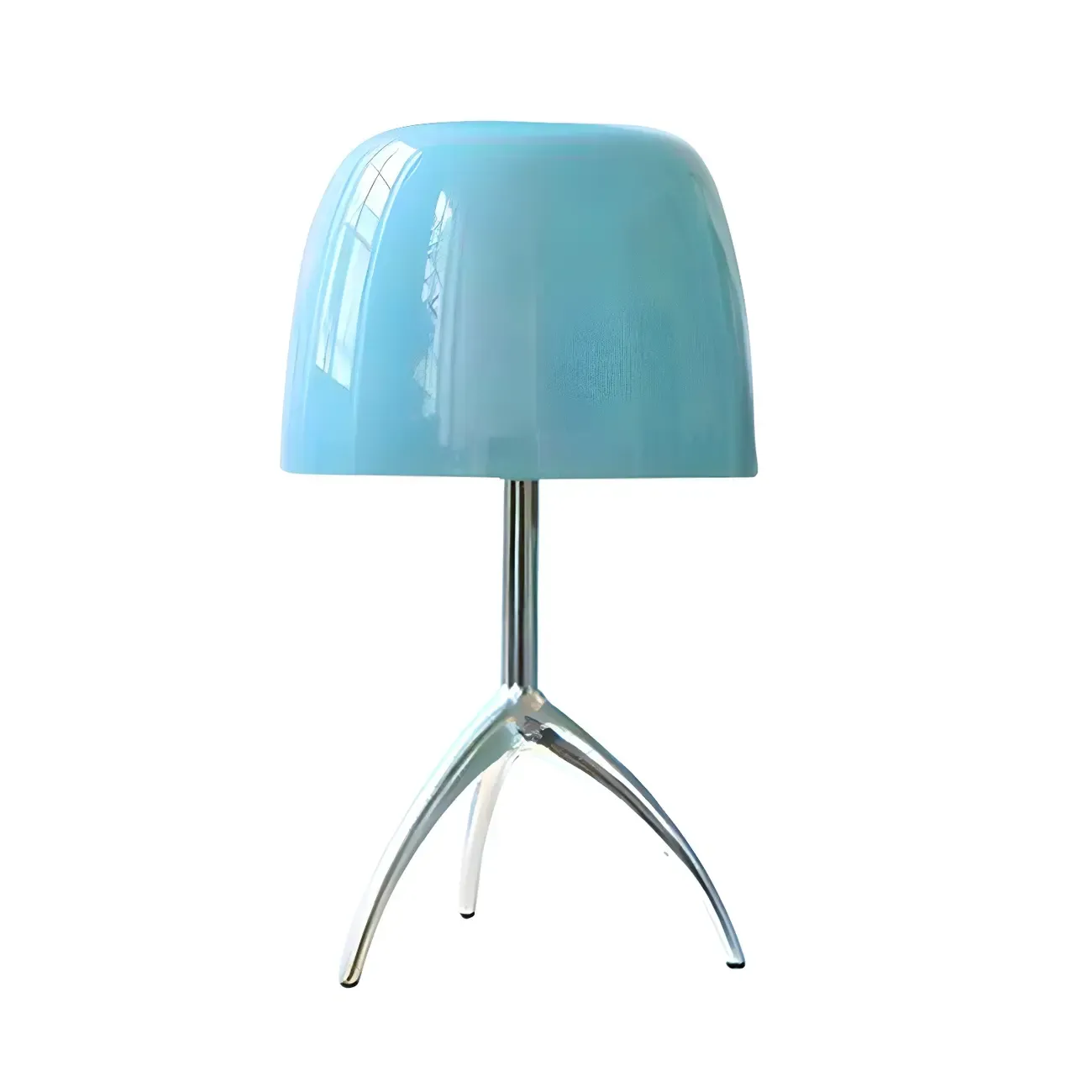 Nordic Modern Tripod Silver and Glass Table Lamp in Metal Base Image - 6