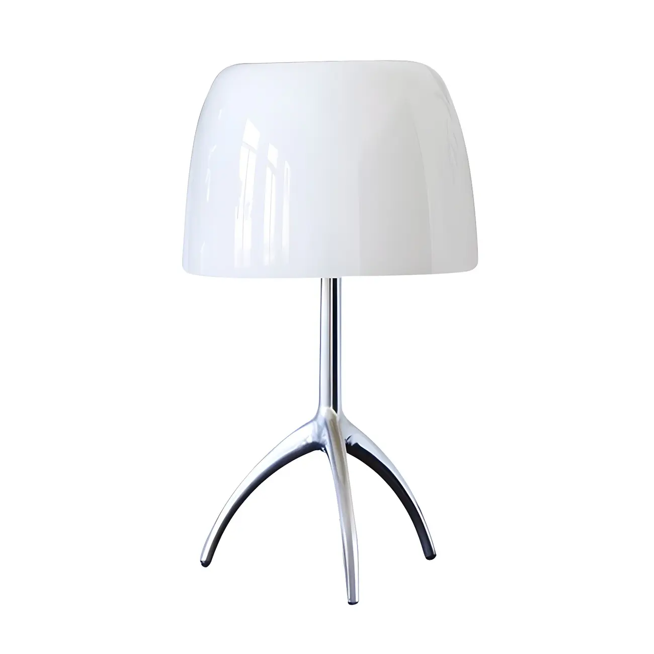 Nordic Modern Tripod Silver and Glass Table Lamp in Metal Base Image - 9 | homeyfad