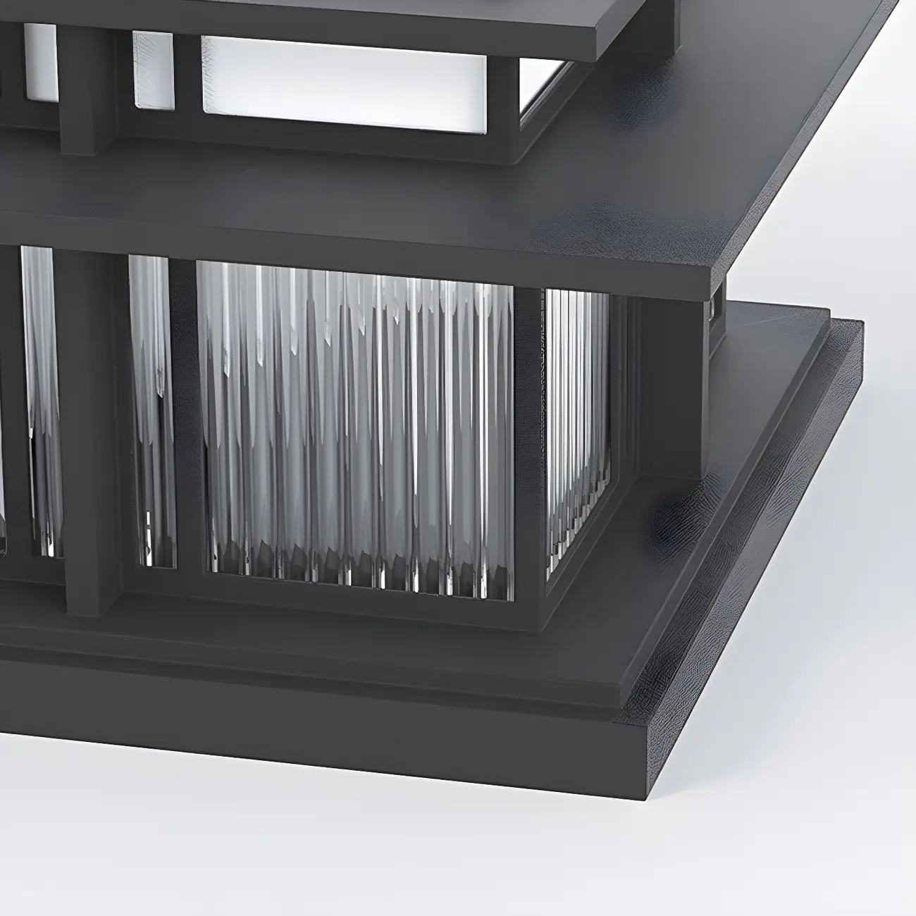 Solar Black Metal Tiered Structure Post Cap Light Image - 13 | homeyfad