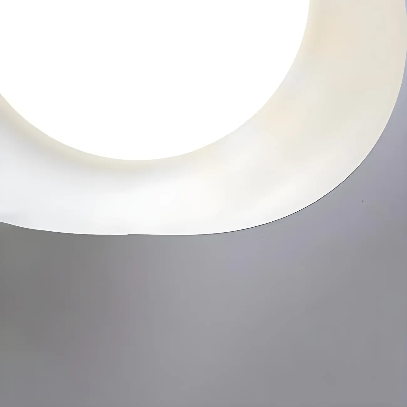 Modern White Wave Curved Dome LED Flush Mount Ceiling Light Image - 13 | homeyfad