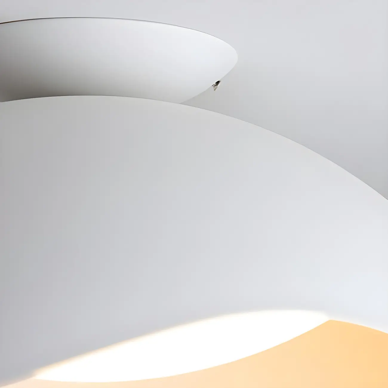 Modern White Wave Curved Dome LED Flush Mount Ceiling Light Image - 15 | homeyfad