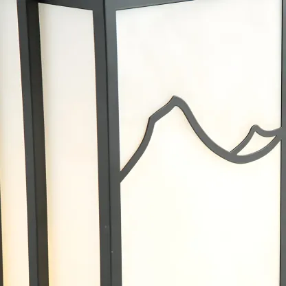 Sophisticated Rectangle Vertical White Shade Post Cap Light Image - 12