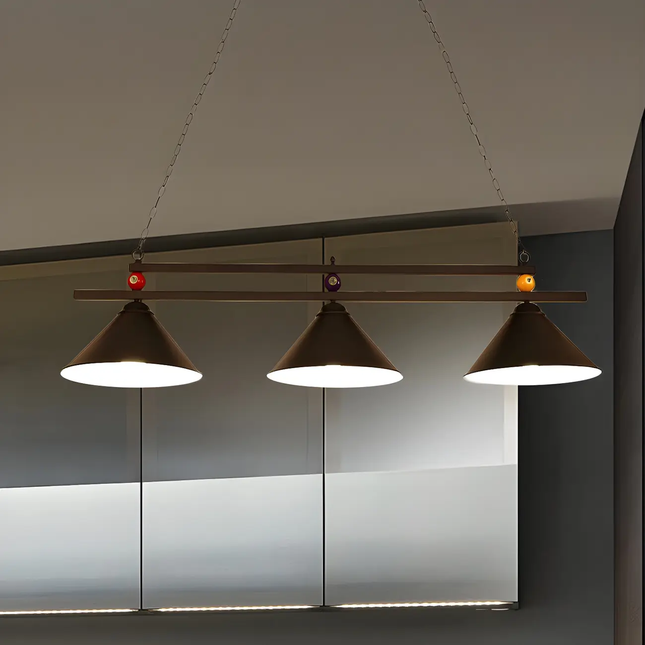 Rustic Metal 3-Light Pendant Light for Game Room Image - 14 | homeyfad