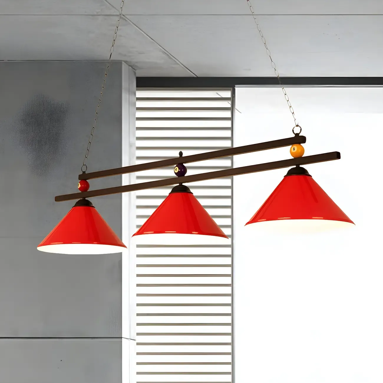 Rustic Metal 3-Light Pendant Light for Game Room Image - 15