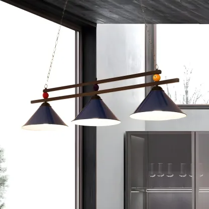 Rustic Metal 3-Light Pendant Light for Game Room Image - 16