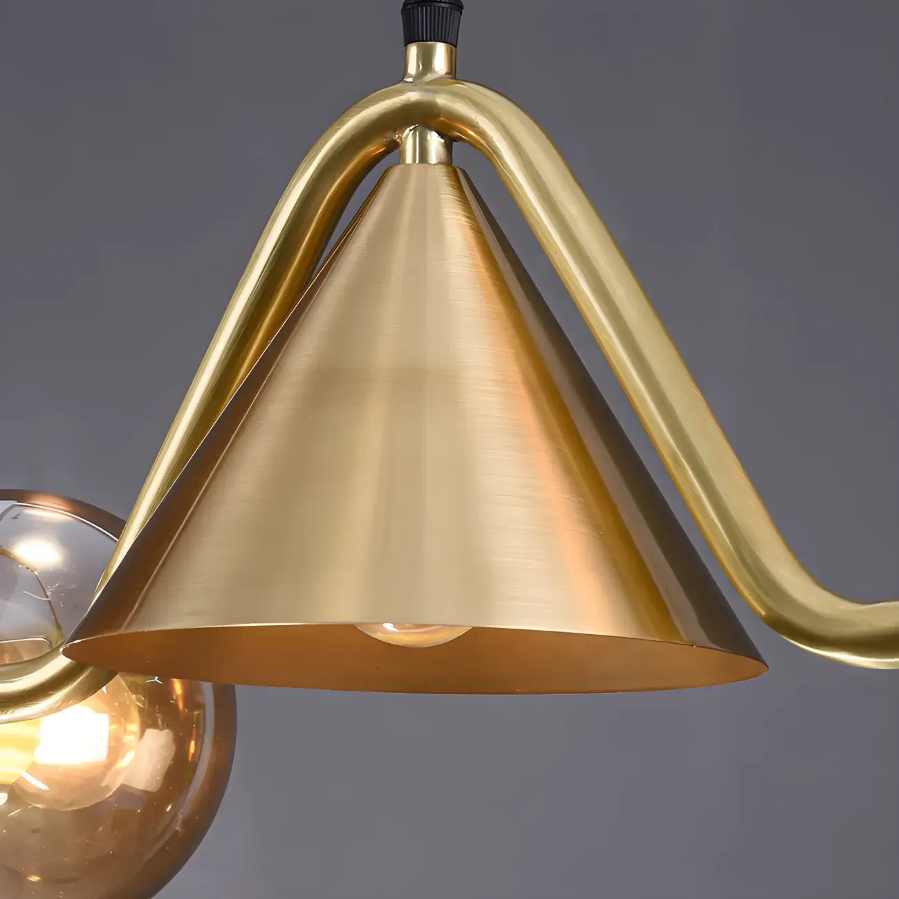 Kitchen Modern Gold Glass Globe Island Chandelier Image - 7