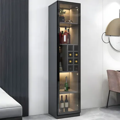 Elegant Wooden Display Cabinet with Lighting for Home Image - 2