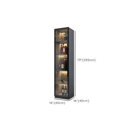 Elegant Wooden Display Cabinet with Lighting for Home #size