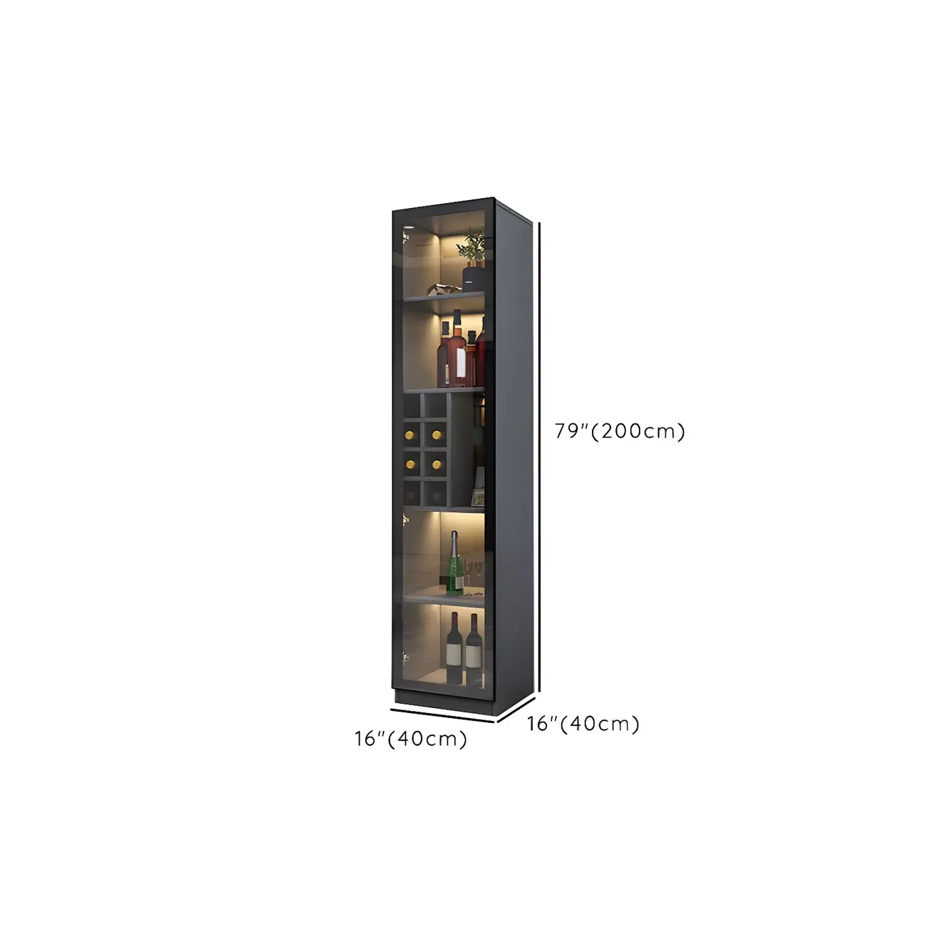 Elegant Wooden Display Cabinet with Lighting for Home Image - 16 | homeyfad