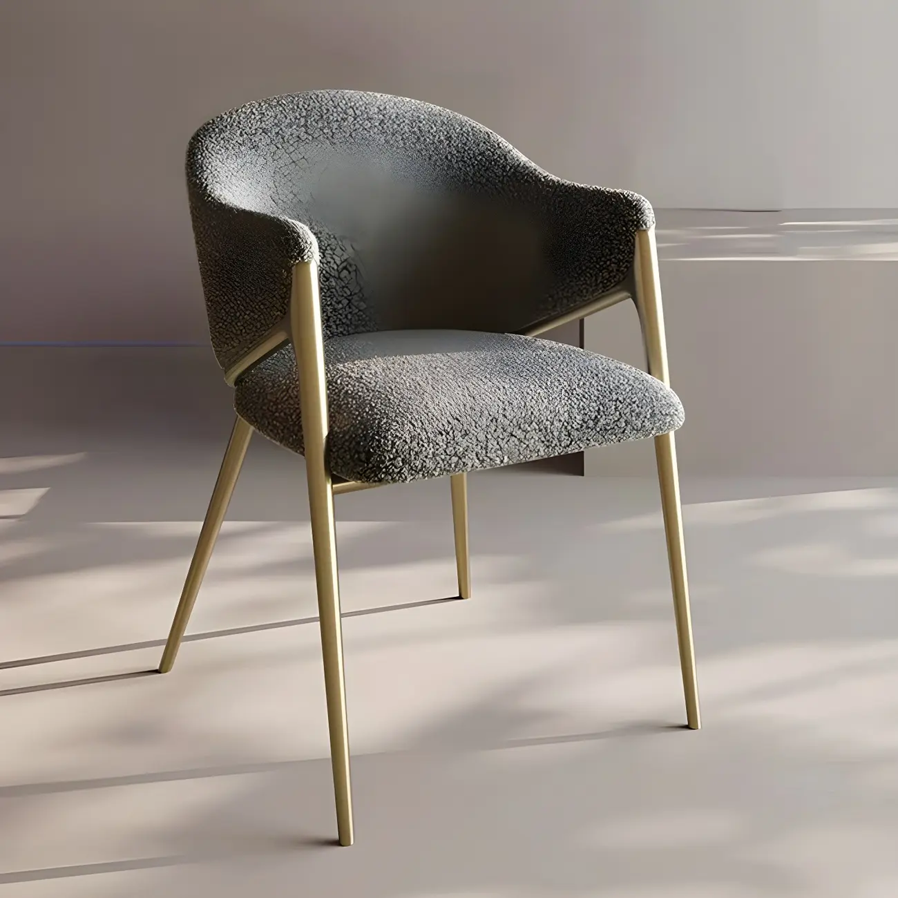 Contemporary Sherpa Low Back White Dining Chairs Set Of 2 Image - 2 | homeyfad