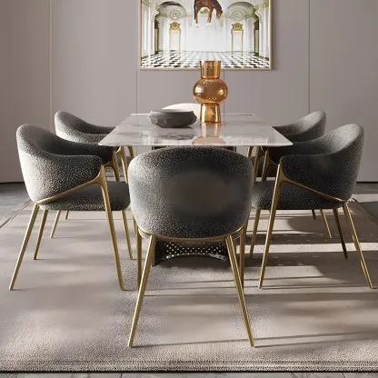 Contemporary Sherpa Low Back White Dining Chairs Set Of 2 Image - 15