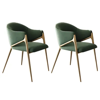 Contemporary Sherpa Low Back White Dining Chairs Set Of 2 Image - 22