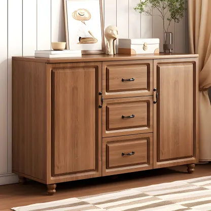 Vintage Nut-Brown Wooden Dressers & Chests with Drawers Image - 5