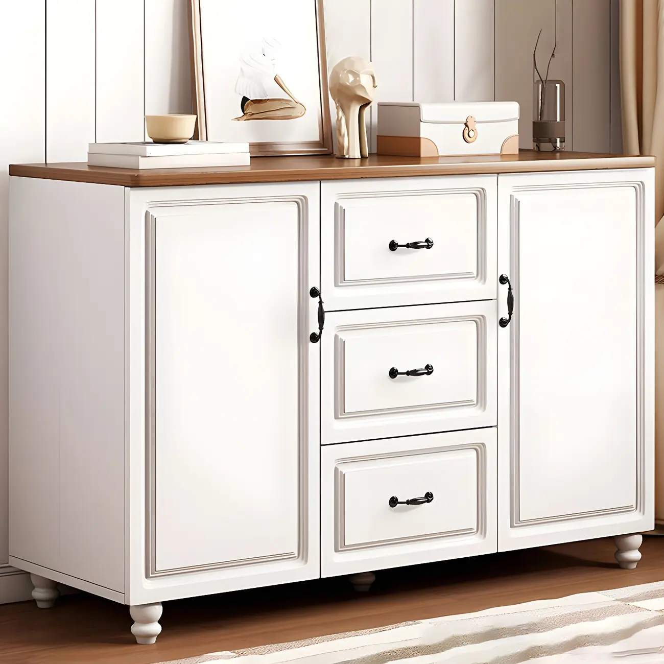 Vintage Nut-Brown Wooden Dressers & Chests with Drawers Image - 13 | homeyfad