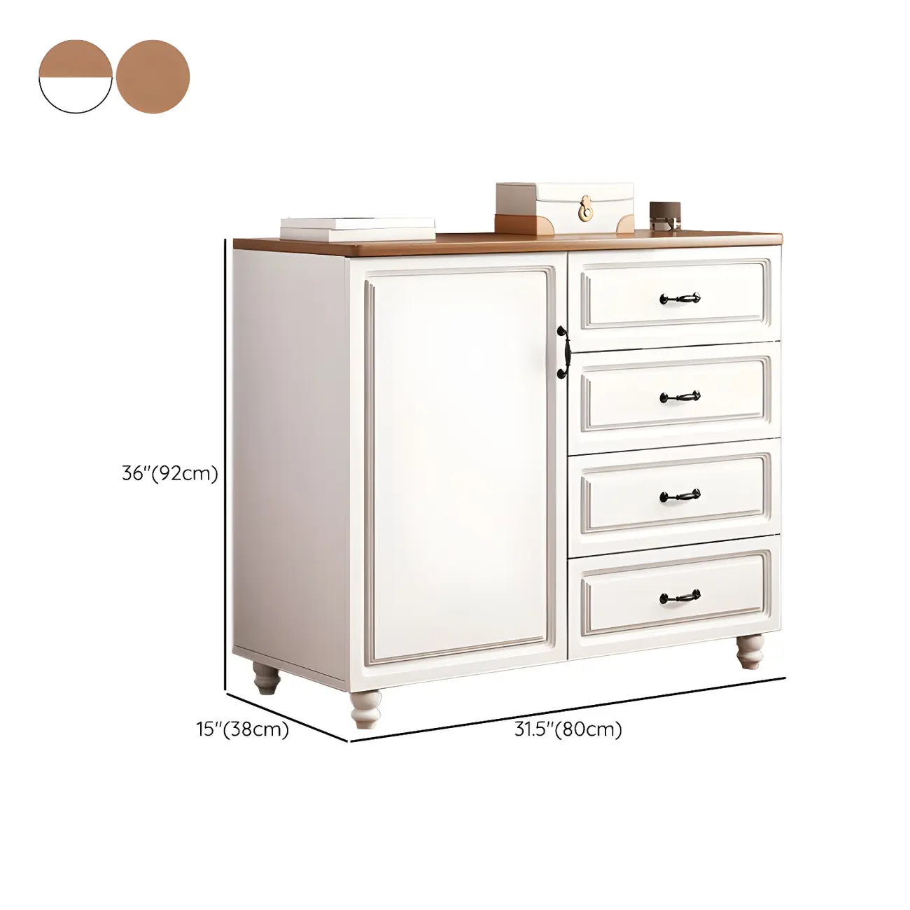 Vintage Nut-Brown Wooden Dressers & Chests with Drawers Image - 27 | homeyfad