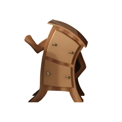 Moedern Wood Vertical Lingerie Chest Anthropomorphic Design Image - 5