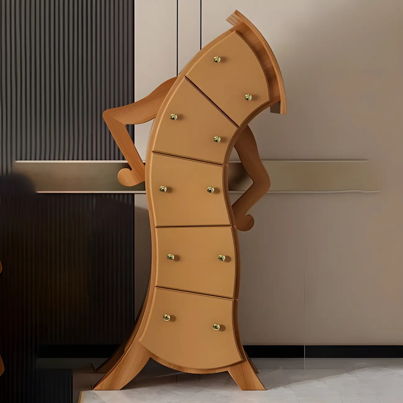 Moedern Wood Vertical Lingerie Chest Anthropomorphic Design Image - 9 | homeyfad