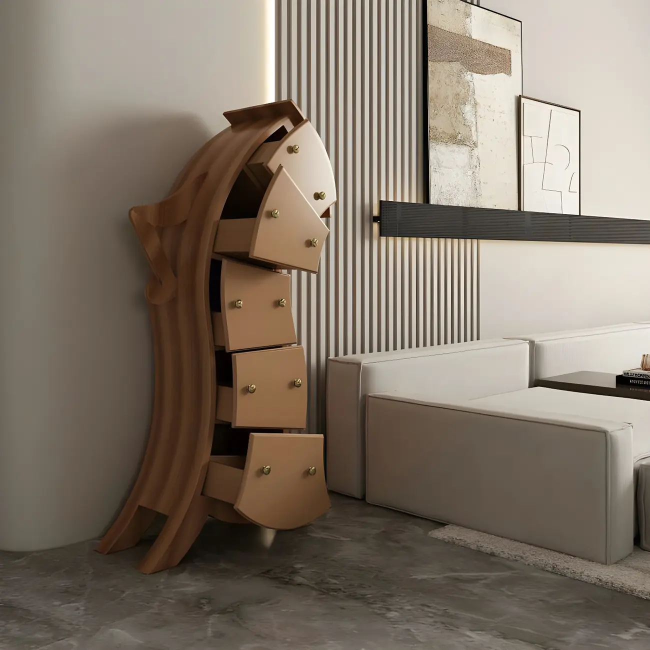 Moedern Wood Vertical Lingerie Chest Anthropomorphic Design Image - 15 | homeyfad