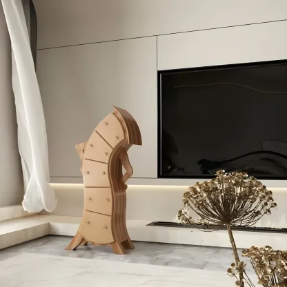 Moedern Wood Vertical Lingerie Chest Anthropomorphic Design Image - 18