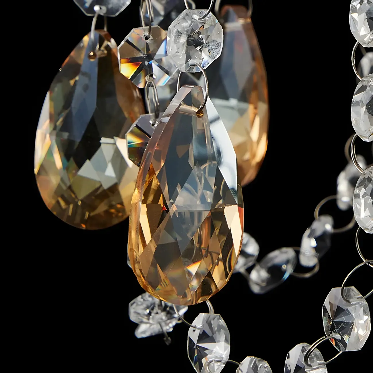 Luxury Dome Clear Crystal Pendant Light Adjustable Height Image - 11