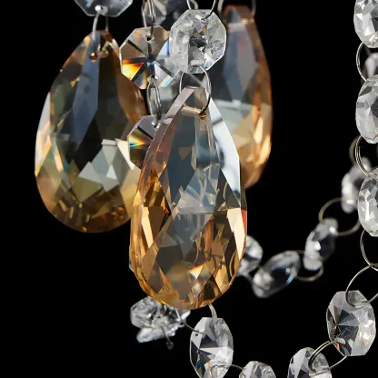 Luxury Dome Clear Crystal Pendant Light Adjustable Height Image - 11