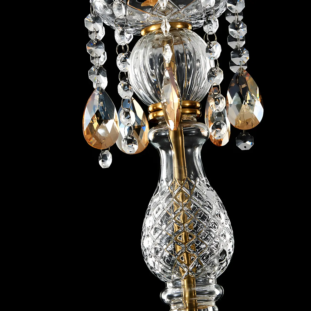 Luxury Dome Clear Crystal Pendant Light Adjustable Height Image - 13 | homeyfad