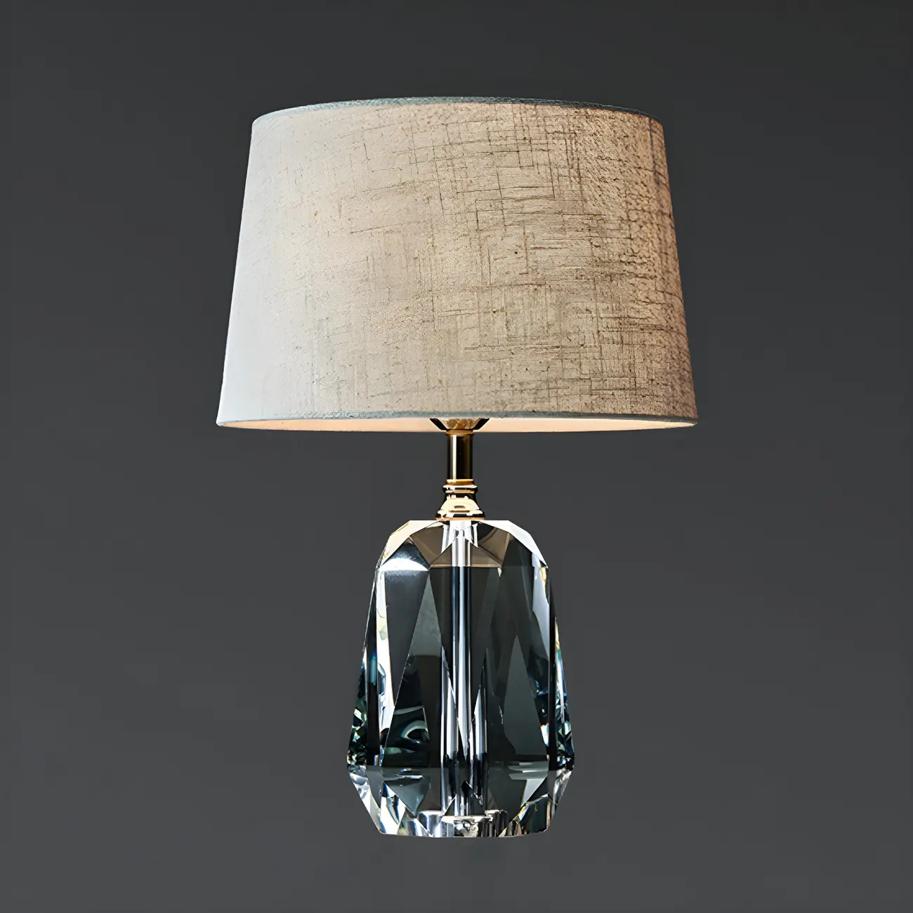 Luxury Crystal Base LED Fabric Table Lamp for Residential Use Image - 9 | homeyfad
