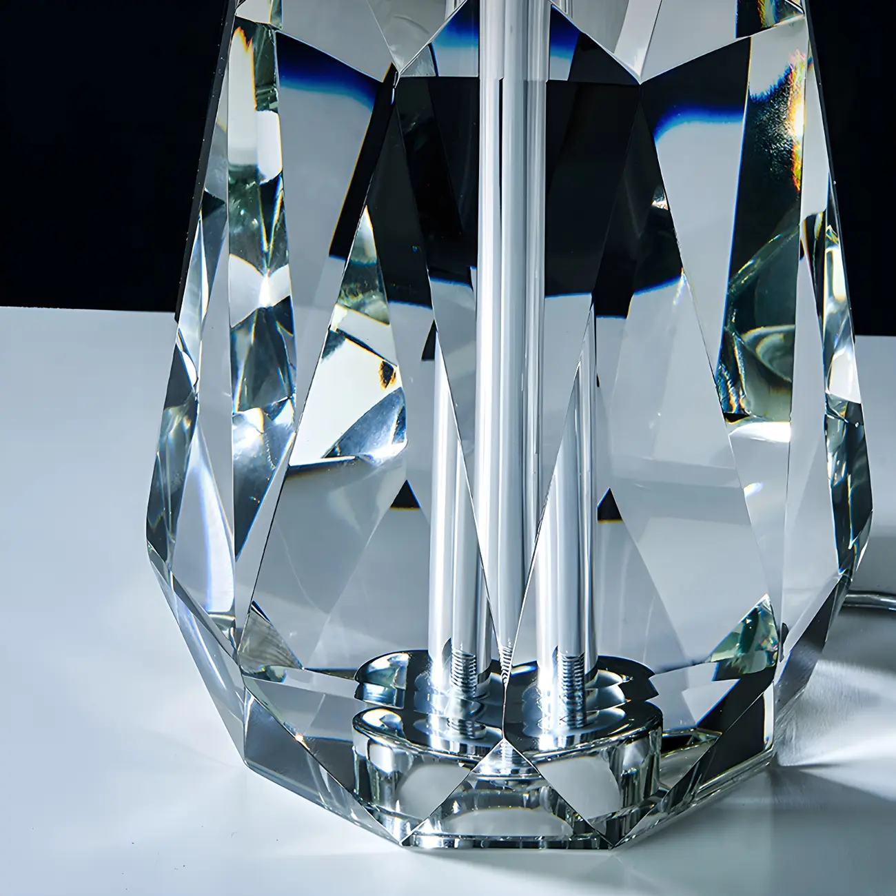 Luxury Crystal Base LED Fabric Table Lamp for Residential Use Image - 11 | homeyfad