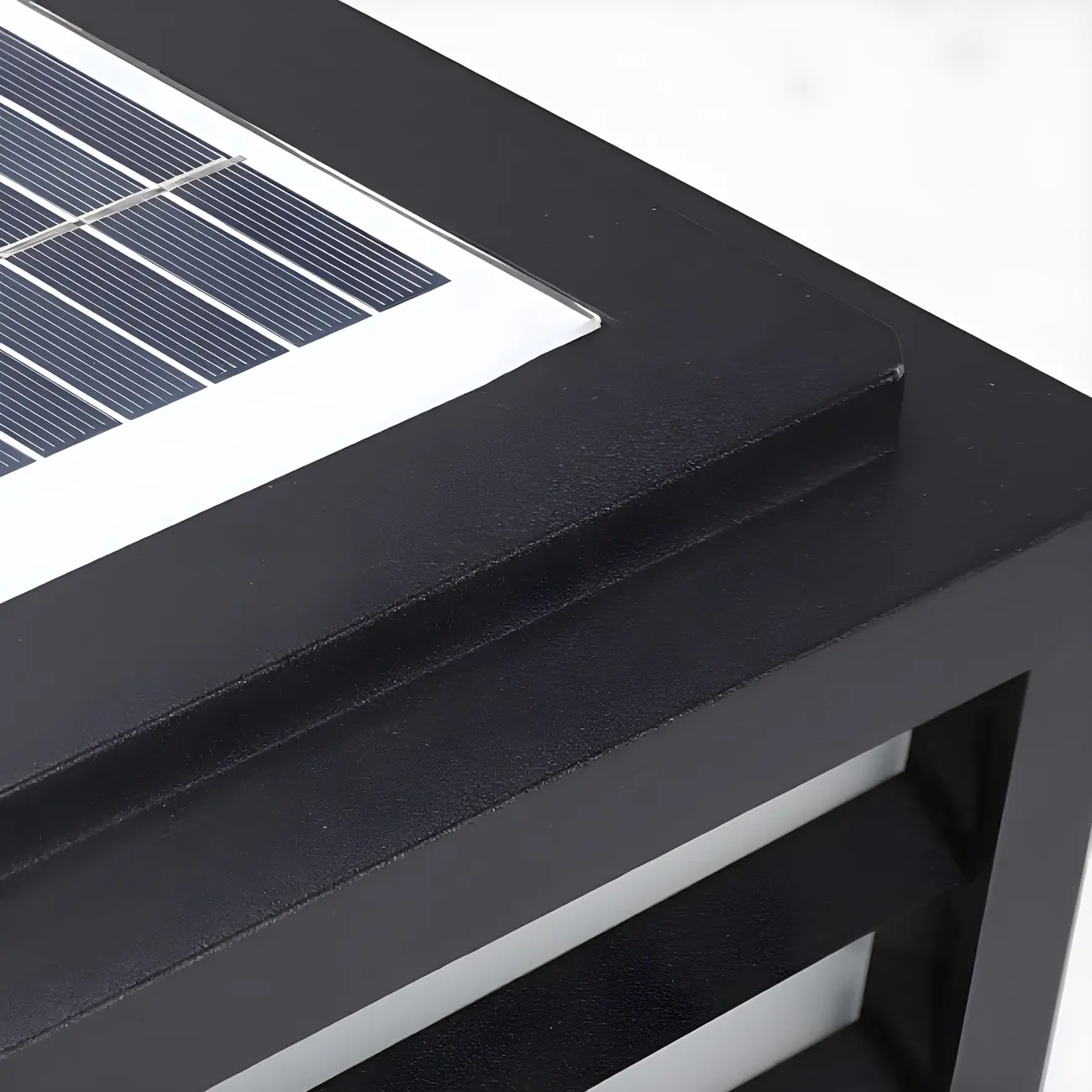 Outdoor Rectangle Solar LED Post Light in All Weather Image - 5 | homeyfad