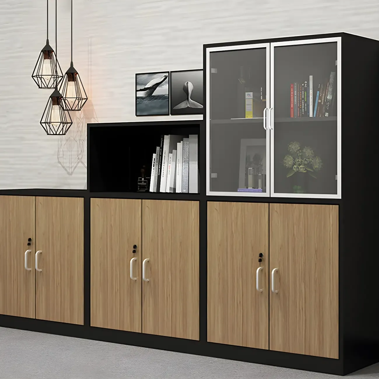 Modern Metal Filing Cabinets with Lock for Office Use Image - 4