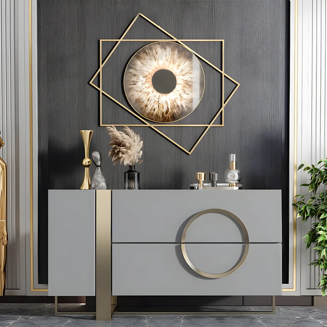 Glam White Wooden Combo Dresser with Storage for Bedroom Image - 3 | homeyfad