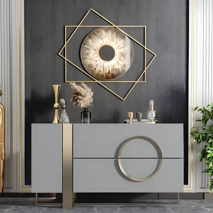 Glam White Wooden Combo Dresser with Storage for Bedroom Image - 3
