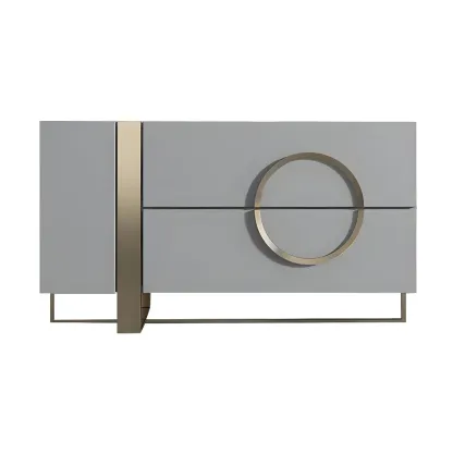 Glam White Wooden Combo Dresser with Storage for Bedroom Image - 7