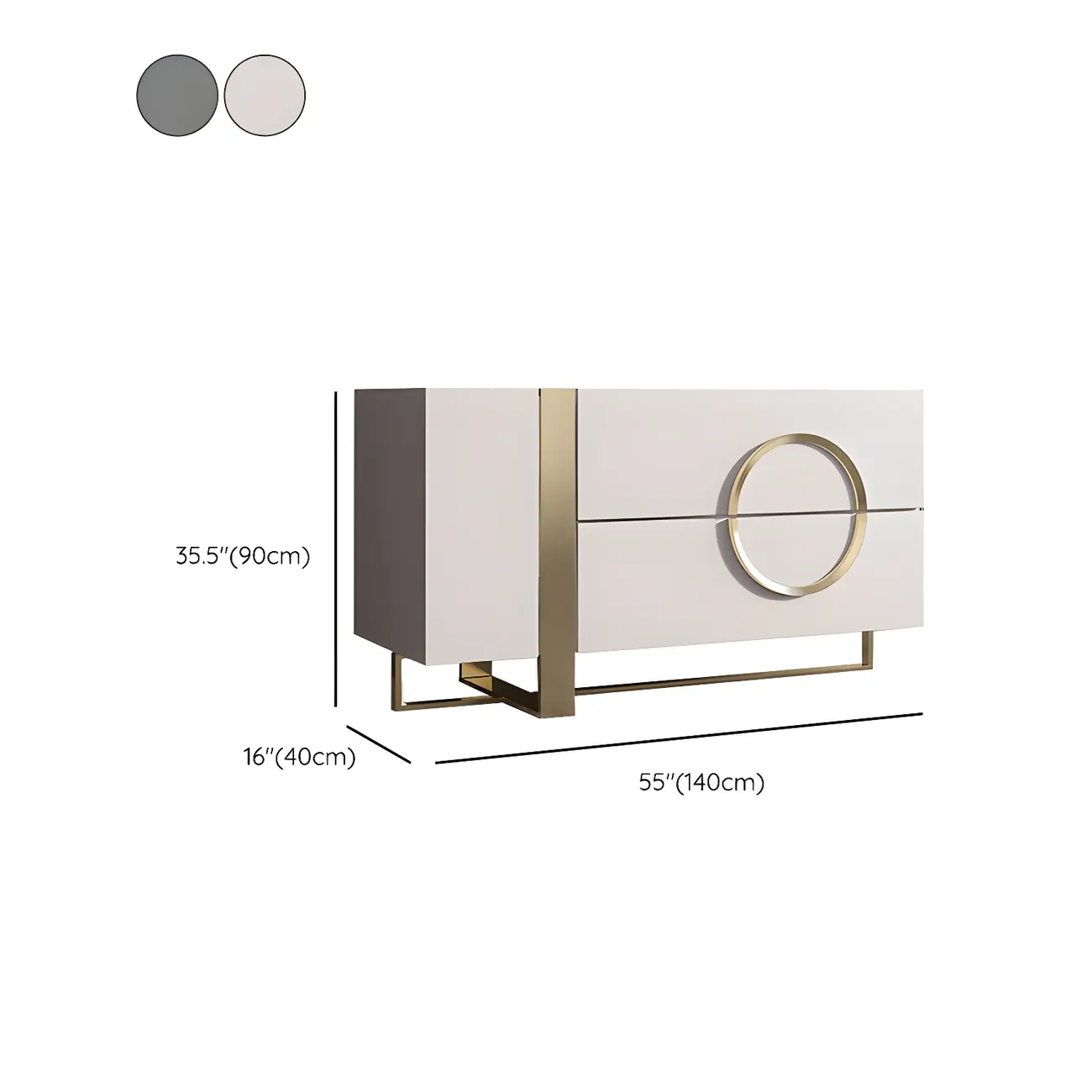Glam White Wooden Combo Dresser with Storage for Bedroom Image - 14 | homeyfad