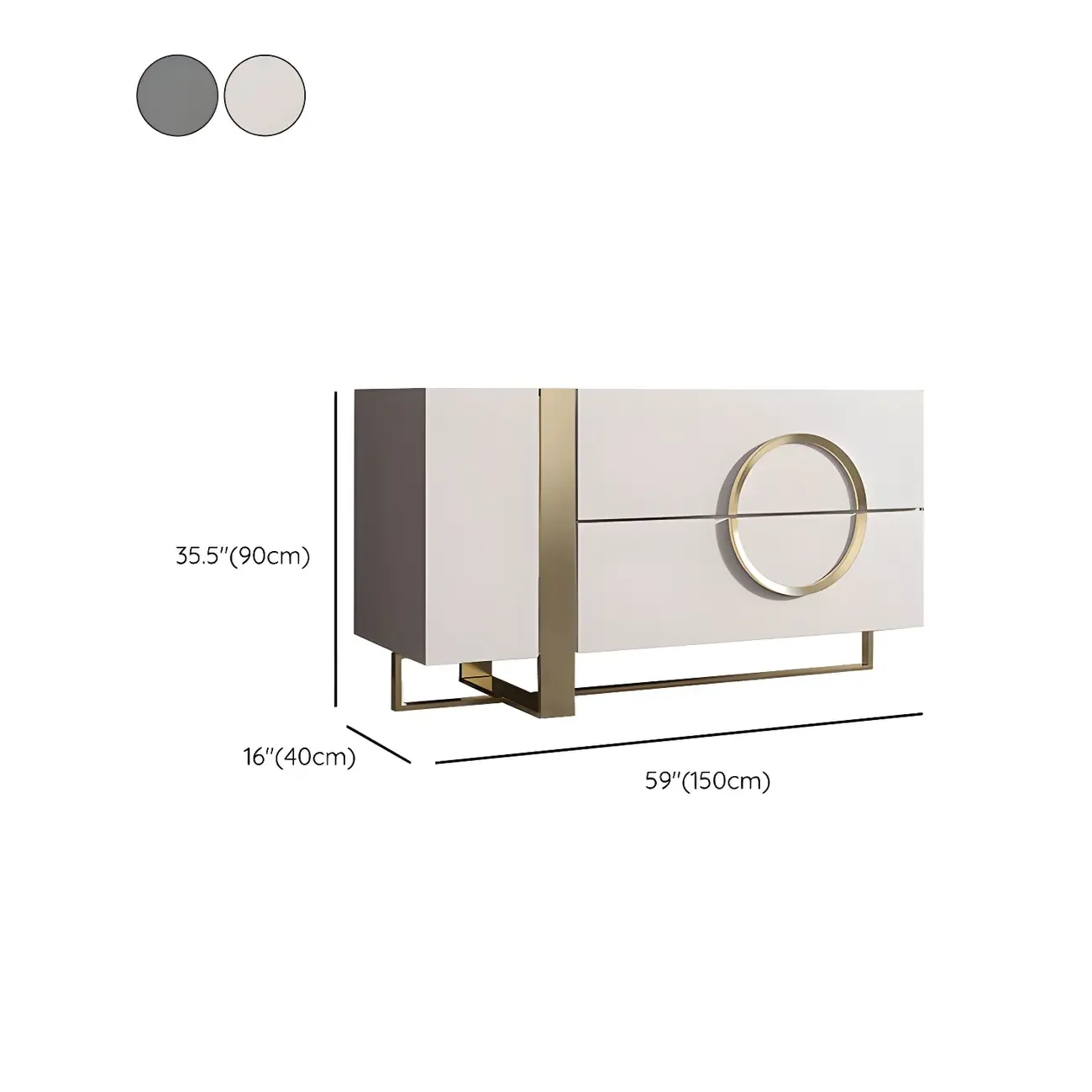 Glam White Wooden Combo Dresser with Storage for Bedroom Image - 15