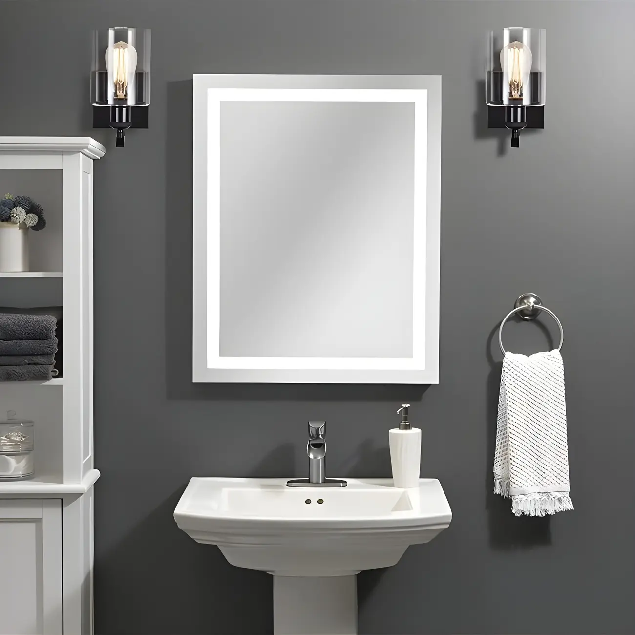 Cylinder Industrial Vanity Light for Bathroom Decor Image - 1 | homeyfad