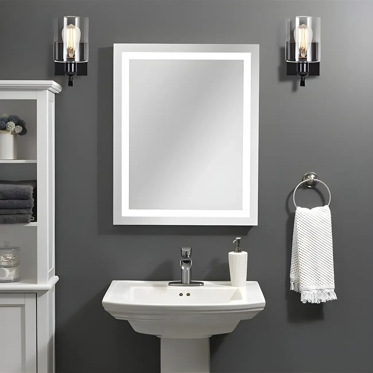 Cylinder Industrial Vanity Light for Bathroom Decor Image - 1