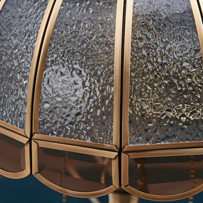 Vintage Luxury Dome Shape Table Lamp Brass and Glass Image - 10