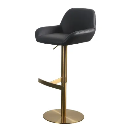 Glossy Metal Bucket Swivel Adjustable Bar Stools Image - 13