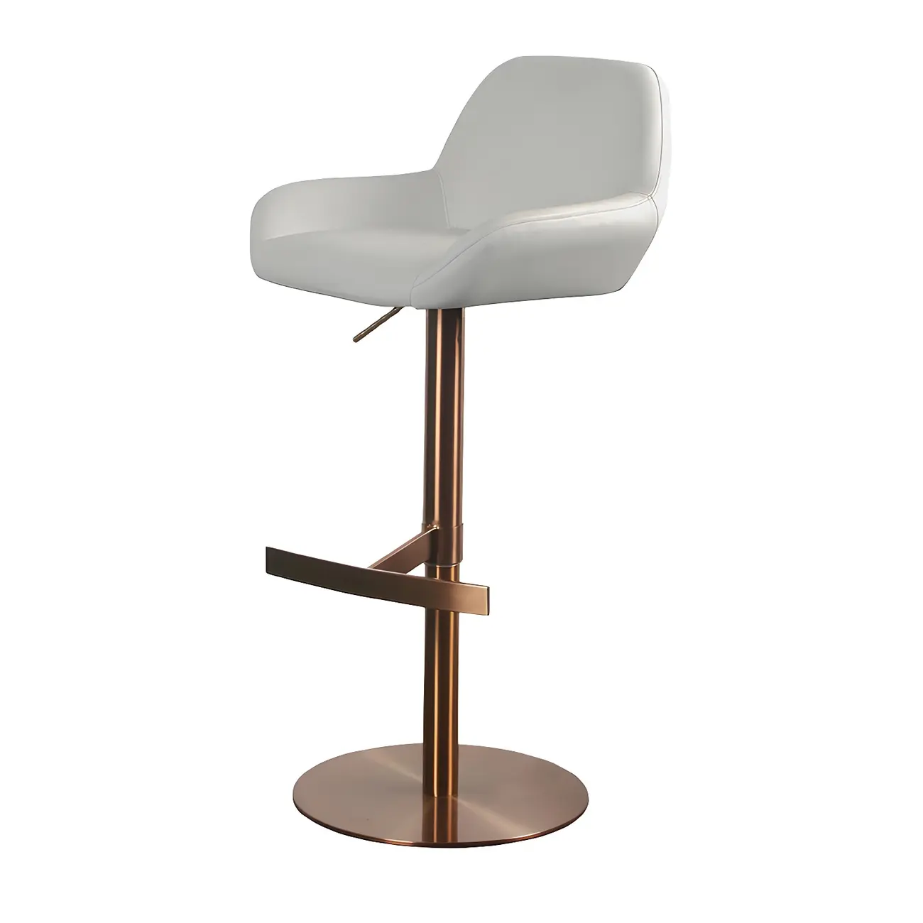 Glossy Metal Bucket Swivel Adjustable Bar Stools Image - 14 | homeyfad