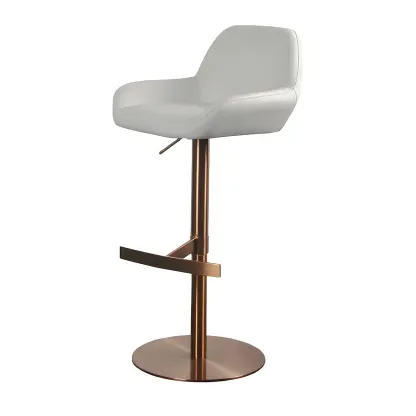 Glossy Metal Bucket Swivel Adjustable Bar Stools Image - 14