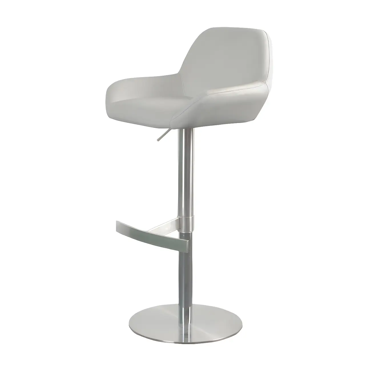 Glossy Metal Bucket Swivel Adjustable Bar Stools Image - 16 | homeyfad