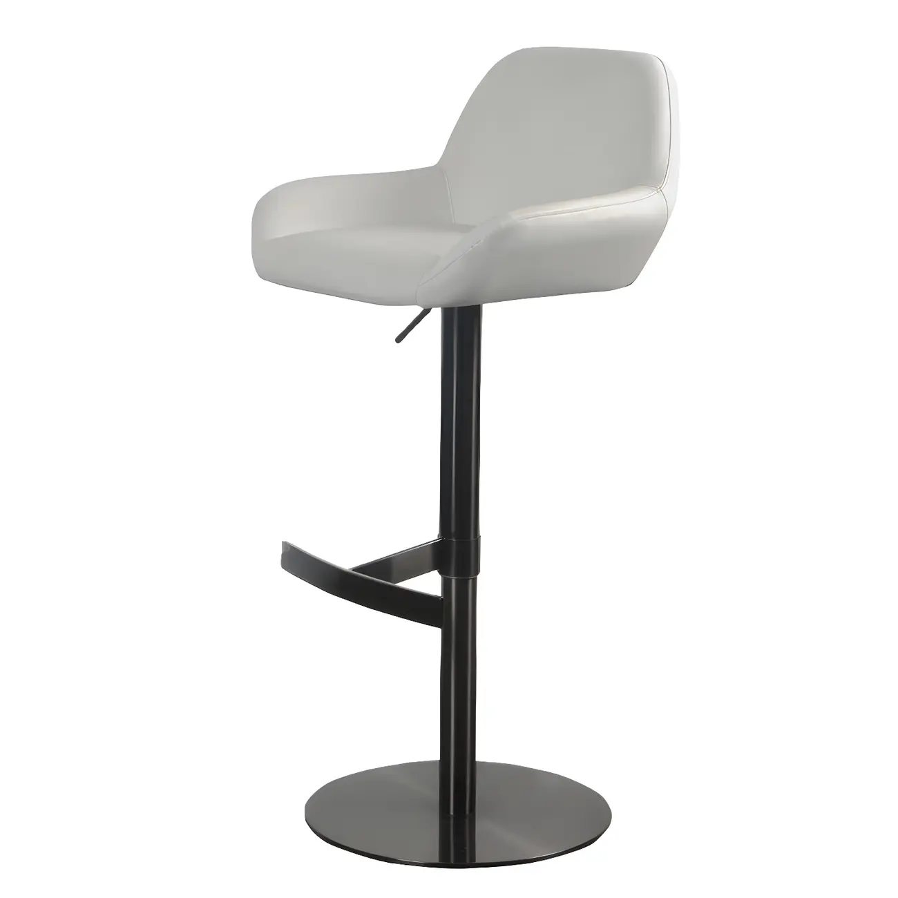 Glossy Metal Bucket Swivel Adjustable Bar Stools Image - 17 | homeyfad