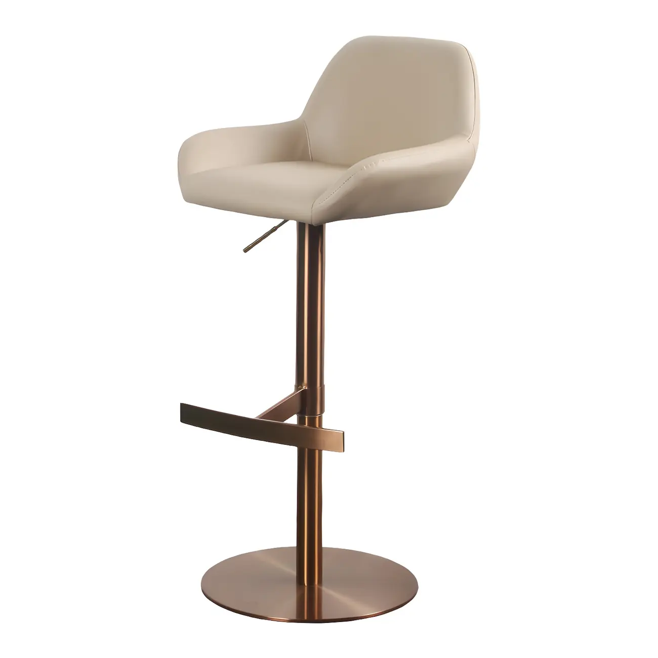 Glossy Metal Bucket Swivel Adjustable Bar Stools Image - 21 | homeyfad